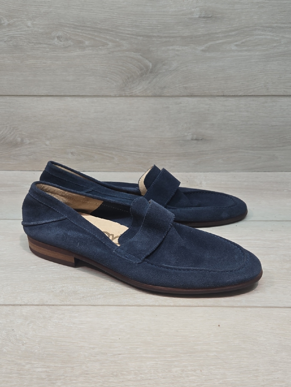 Men's Sam Edelman Ethan Navy Suede Penny Loafers Slip On Shoes Sz 8.5M